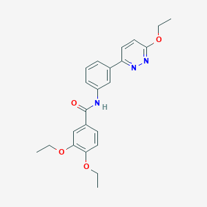 molecular formula C23H25N3O4 B2773630 3,4-二乙氧基-N-[3-(6-乙氧吡啶-3-基)苯基]苯甲酰胺 CAS No. 899954-59-7