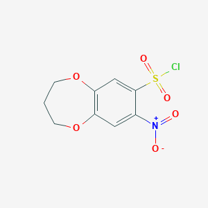 8-nitro-3,4-dihydro-2H-1,5-benzodioxepine-7-sulfonyl chloride