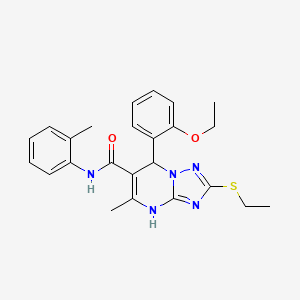 7-(2-ethoxyphenyl)-2-(ethylthio)-5-methyl-N-(2-methylphenyl)-4,7-dihydro[1,2,4]triazolo[1,5-a]pyrimidine-6-carboxamide