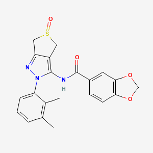 N-(2-(2,3-dimethylphenyl)-5-oxido-4,6-dihydro-2H-thieno[3,4-c]pyrazol-3-yl)benzo[d][1,3]dioxole-5-carboxamide