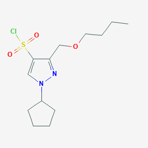3-(butoxymethyl)-1-cyclopentyl-1H-pyrazole-4-sulfonyl chloride