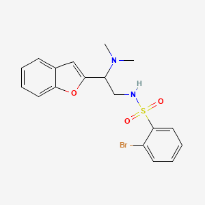 N-(2-(benzofuran-2-yl)-2-(dimethylamino)ethyl)-2-bromobenzenesulfonamide