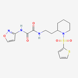 N1-(isoxazol-3-yl)-N2-(2-(1-(thiophen-2-ylsulfonyl)piperidin-2-yl)ethyl)oxalamide