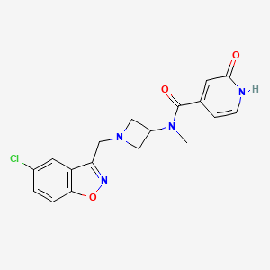 N-[1-[(5-Chloro-1,2-benzoxazol-3-yl)methyl]azetidin-3-yl]-N-methyl-2-oxo-1H-pyridine-4-carboxamide