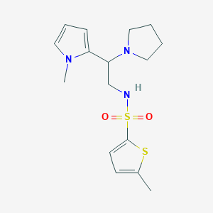 5-methyl-N-(2-(1-methyl-1H-pyrrol-2-yl)-2-(pyrrolidin-1-yl)ethyl)thiophene-2-sulfonamide