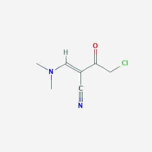 molecular formula C7H9ClN2O B2773673 2-(2-氯乙酰基)-3-(二甲基氨基)丙烯腈 CAS No. 339097-02-8