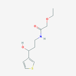 molecular formula C11H17NO3S B2773676 2-ethoxy-N-(3-hydroxy-3-(thiophen-3-yl)propyl)acetamide CAS No. 2034539-34-7