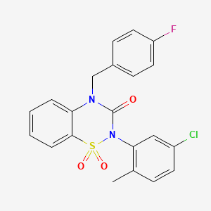2-(5-chloro-2-methylphenyl)-4-(4-fluorobenzyl)-2H-1,2,4-benzothiadiazin-3(4H)-one 1,1-dioxide