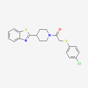 1-[4-(1,3-Benzothiazol-2-yl)piperidino]-2-[(4-chlorophenyl)sulfanyl]-1-ethanone
