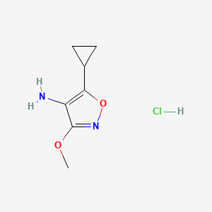 5-Cyclopropyl-3-methoxy-1,2-oxazol-4-amine;hydrochloride