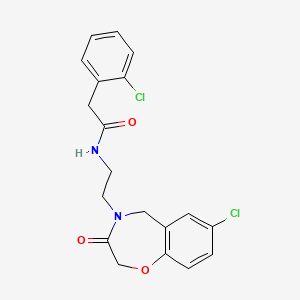 N-(2-(7-chloro-3-oxo-2,3-dihydrobenzo[f][1,4]oxazepin-4(5H)-yl)ethyl)-2-(2-chlorophenyl)acetamide