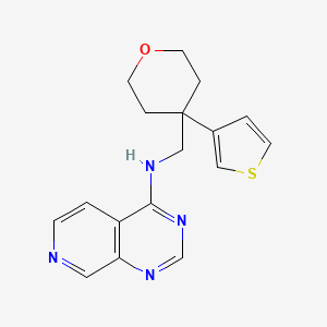 N-[(4-Thiophen-3-yloxan-4-yl)methyl]pyrido[3,4-d]pyrimidin-4-amine