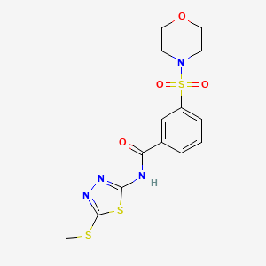 N-(5-methylsulfanyl-1,3,4-thiadiazol-2-yl)-3-morpholin-4-ylsulfonylbenzamide