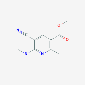 molecular formula C11H13N3O2 B2773719 Methyl 5-cyano-6-(dimethylamino)-2-methylnicotinate CAS No. 860649-57-6