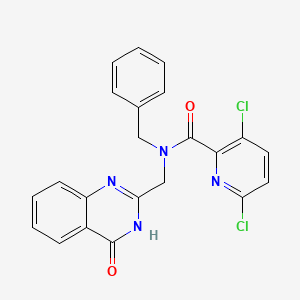 N-Benzyl-3,6-dichloro-N-[(4-oxo-3H-quinazolin-2-YL)methyl]pyridine-2-carboxamide