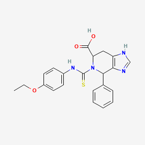 5-((4-ethoxyphenyl)carbamothioyl)-4-phenyl-4,5,6,7-tetrahydro-3H-imidazo[4,5-c]pyridine-6-carboxylic acid