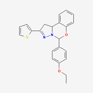 5-(4-Ethoxyphenyl)-2-(thiophen-2-yl)-1,10b-dihydropyrazolo[1,5-c][1,3]benzoxazine