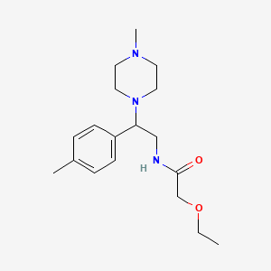 molecular formula C18H29N3O2 B2773726 2-乙氧基-N-(2-(4-甲基哌嗪-1-基)-2-(对甲苯基)乙基)乙酰胺 CAS No. 898431-17-9