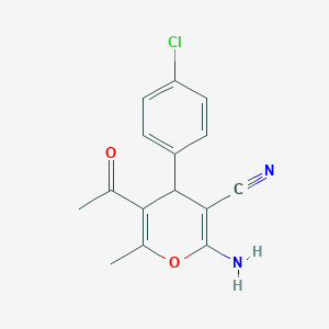 5-acetyl-2-amino-4-(4-chlorophenyl)-6-methyl-4H-pyran-3-carbonitrile