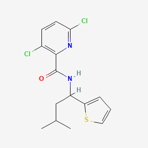 3,6-dichloro-N-(3-methyl-1-thiophen-2-ylbutyl)pyridine-2-carboxamide