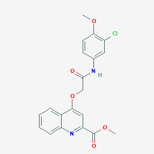 molecular formula C20H17ClN2O5 B2773733 N-(3-乙氧基丙基)-4-(4-异丁基-3-氧代-3,4-二氢喹喔啉-2-基)苯甲酰胺 CAS No. 1358494-96-8