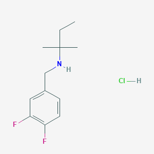 molecular formula C12H18ClF2N B2773756 [(3,4-Difluorophenyl)methyl](2-methylbutan-2-yl)amine hydrochloride CAS No. 2225136-72-9