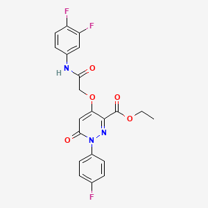 Ethyl 4-(2-((3,4-difluorophenyl)amino)-2-oxoethoxy)-1-(4-fluorophenyl)-6-oxo-1,6-dihydropyridazine-3-carboxylate