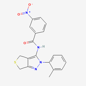 N-[2-(2-methylphenyl)-4,6-dihydrothieno[3,4-c]pyrazol-3-yl]-3-nitrobenzamide