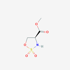 molecular formula C4H7NO5S B2773767 甲酸甲酯 (4S)-2,2-二氧代-1,2lambda6,3-噻唑烷-4-甲酸甲酯 CAS No. 1621706-78-2