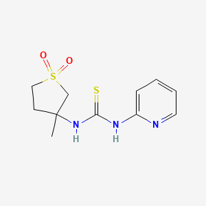 molecular formula C11H15N3O2S2 B2773775 1-(3-Methyl-1,1-dioxothiolan-3-yl)-3-pyridin-2-ylthiourea CAS No. 443653-03-0