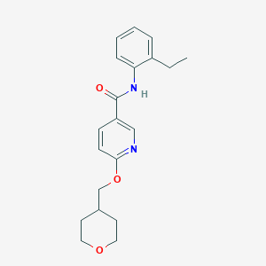 molecular formula C20H24N2O3 B2773782 N-(2-乙基苯基)-6-((四氢-2H-吡喃-4-基)甲氧基)烟酰胺 CAS No. 2034448-21-8