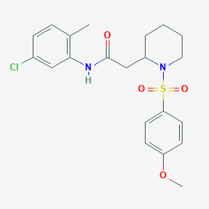 N-(5-chloro-2-methylphenyl)-2-(1-((4-methoxyphenyl)sulfonyl)piperidin-2-yl)acetamide