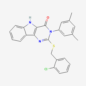 2-[(2-chlorophenyl)methylsulfanyl]-3-(3,5-dimethylphenyl)-5H-pyrimido[5,4-b]indol-4-one