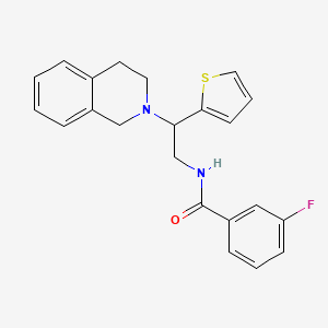 N-(2-(3,4-dihydroisoquinolin-2(1H)-yl)-2-(thiophen-2-yl)ethyl)-3-fluorobenzamide