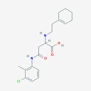 molecular formula C19H25ClN2O3 B2773793 4-(3-氯-2-甲基苯胺基)-2-[2-(环己烯-1-基)乙基氨基]-4-氧代丁酸 CAS No. 1030620-77-9