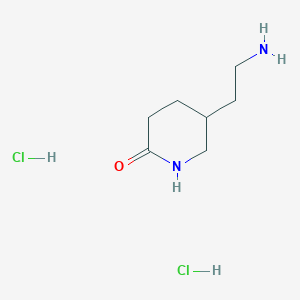 molecular formula C7H16Cl2N2O B2773796 5-(2-Aminoethyl)piperidin-2-one dihydrochloride CAS No. 2241129-46-2