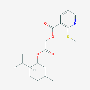 molecular formula C19H27NO4S B2773798 [2-(5-Methyl-2-propan-2-ylcyclohexyl)oxy-2-oxoethyl] 2-methylsulfanylpyridine-3-carboxylate CAS No. 384835-19-2