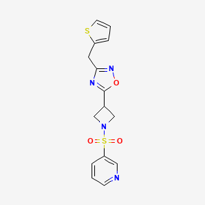 5-(1-(Pyridin-3-ylsulfonyl)azetidin-3-yl)-3-(thiophen-2-ylmethyl)-1,2,4-oxadiazole