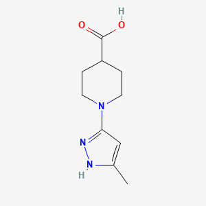 1-(3-methyl-1H-pyrazol-5-yl)piperidine-4-carboxylic acid