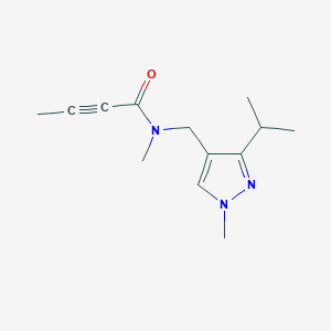 molecular formula C13H19N3O B2773818 N-Methyl-N-[(1-methyl-3-propan-2-ylpyrazol-4-yl)methyl]but-2-ynamide CAS No. 2411276-55-4