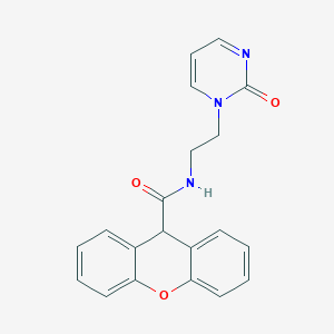 molecular formula C20H17N3O3 B2773820 N-(2-(2-氧代嘧啶-1(2H)-基)乙基)-9H-黄色素-9-羧酰胺 CAS No. 2210138-48-8