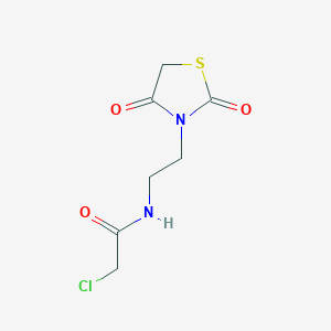 molecular formula C7H9ClN2O3S B2773822 2-chloro-N-[2-(2,4-dioxo-1,3-thiazolidin-3-yl)ethyl]acetamide CAS No. 565171-03-1
