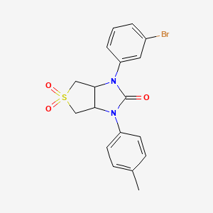 molecular formula C18H17BrN2O3S B2773828 1-(3-bromophenyl)-3-(p-tolyl)tetrahydro-1H-thieno[3,4-d]imidazol-2(3H)-one 5,5-dioxide CAS No. 873811-40-6
