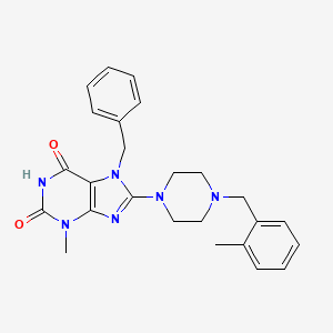 7-benzyl-3-methyl-8-(4-(2-methylbenzyl)piperazin-1-yl)-1H-purine-2,6(3H,7H)-dione