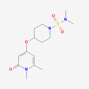 molecular formula C14H23N3O4S B2773851 4-((1,6-二甲基-2-氧代-1,2-二氢吡啶-4-基)氧基)-N,N-二甲基哌啶-1-磺酰胺 CAS No. 2034291-55-7