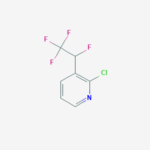 molecular formula C7H4ClF4N B2773856 2-氯-3-(1,2,2,2-四氟乙基)吡啶 CAS No. 2418704-94-4