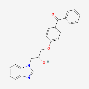 molecular formula C24H22N2O3 B2773869 {4-[2-hydroxy-3-(2-methyl-1H-benzimidazol-1-yl)propoxy]phenyl}(phenyl)methanone CAS No. 756118-12-4