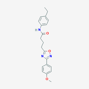 molecular formula C21H23N3O3 B277387 N-(4-ethylphenyl)-4-[3-(4-methoxyphenyl)-1,2,4-oxadiazol-5-yl]butanamide 