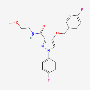 4-((4-fluorobenzyl)oxy)-1-(4-fluorophenyl)-N-(2-methoxyethyl)-1H-pyrazole-3-carboxamide
