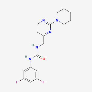 molecular formula C17H19F2N5O B2773880 1-(3,5-二氟苯基)-3-((2-(哌啶-1-基)嘧啶-4-基)甲基)脲 CAS No. 1797224-30-6